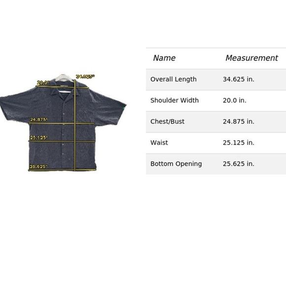 Tommy Bahama Shirt XL Charcoal Gray Silk Floral Camp Button Down Short Sleeve - Picture 5 of 13